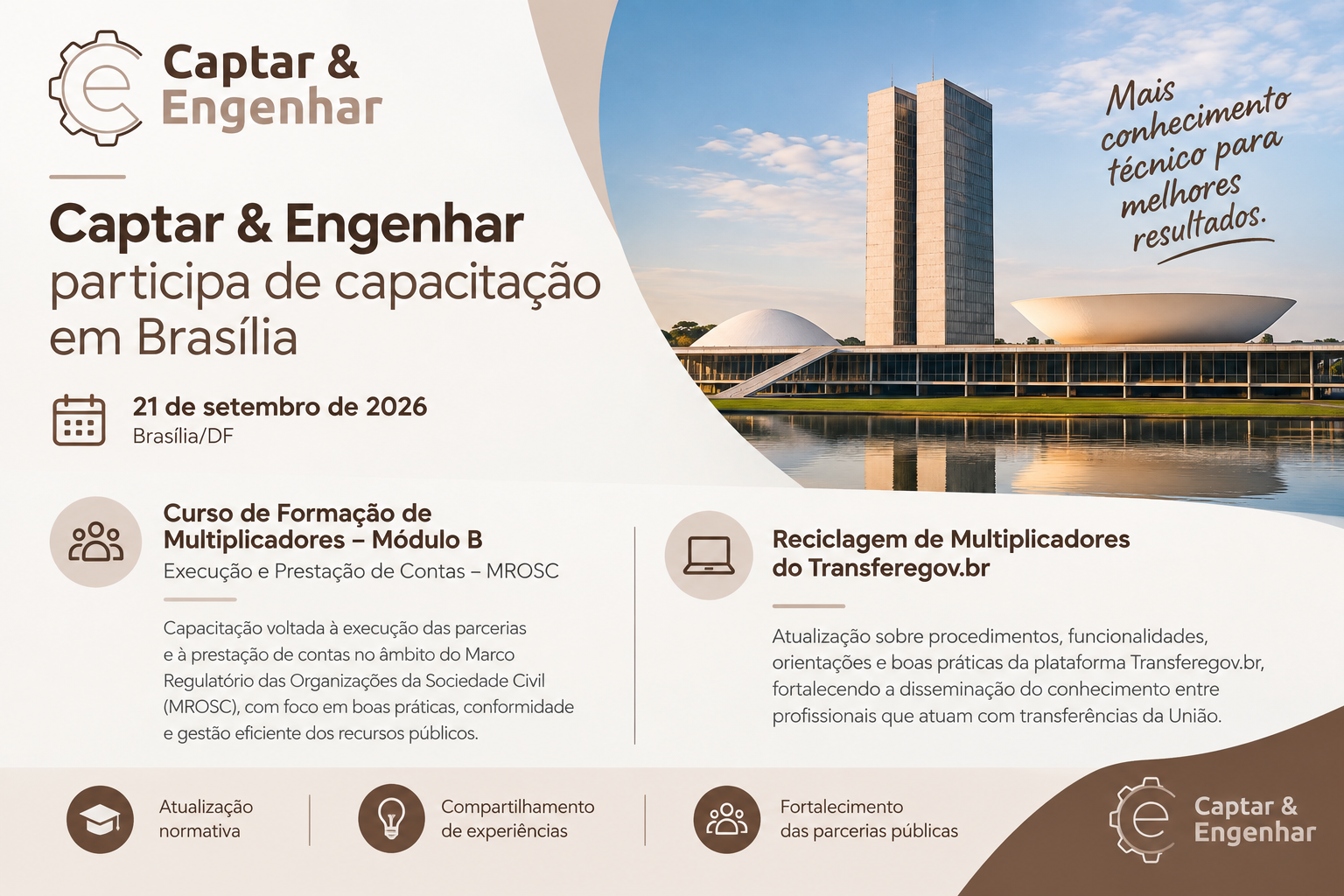 Captar & Engenhar participa de capacitação e atualização em Brasília