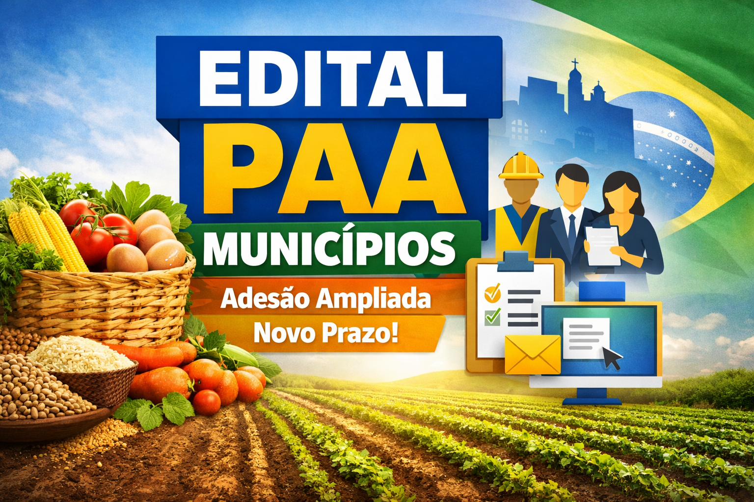 Edital do PAA amplia prazo para adesão dos Municípios