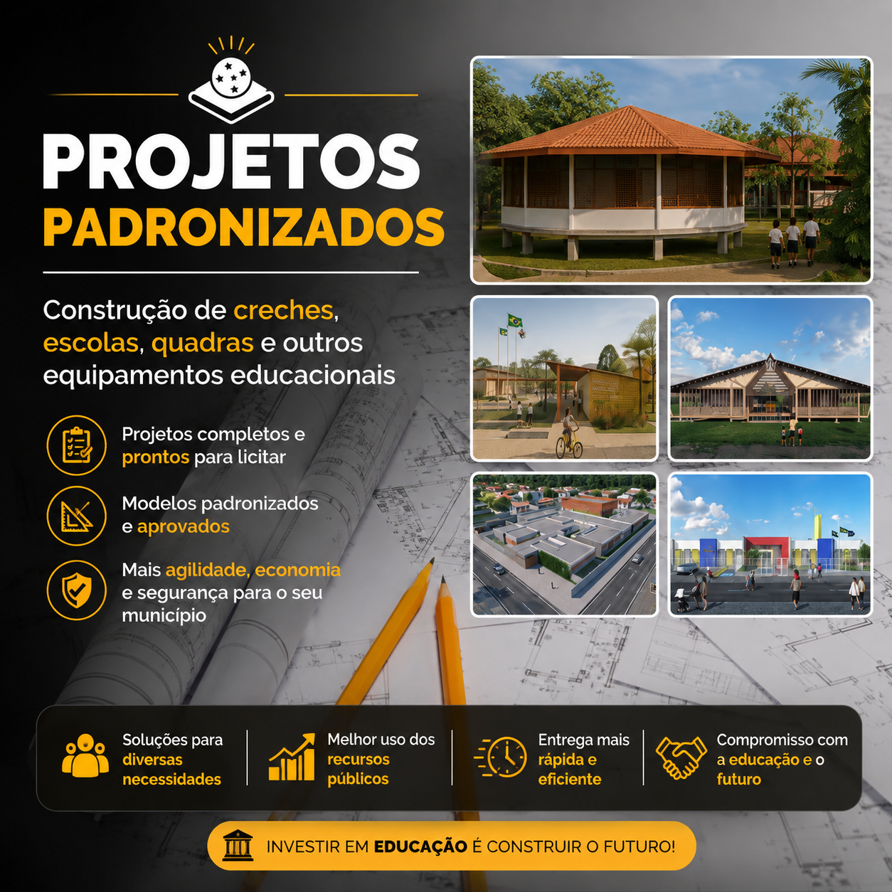FNDE disponibiliza projetos arquitetônicos gratuitos para obras educacionais em todo o Brasil