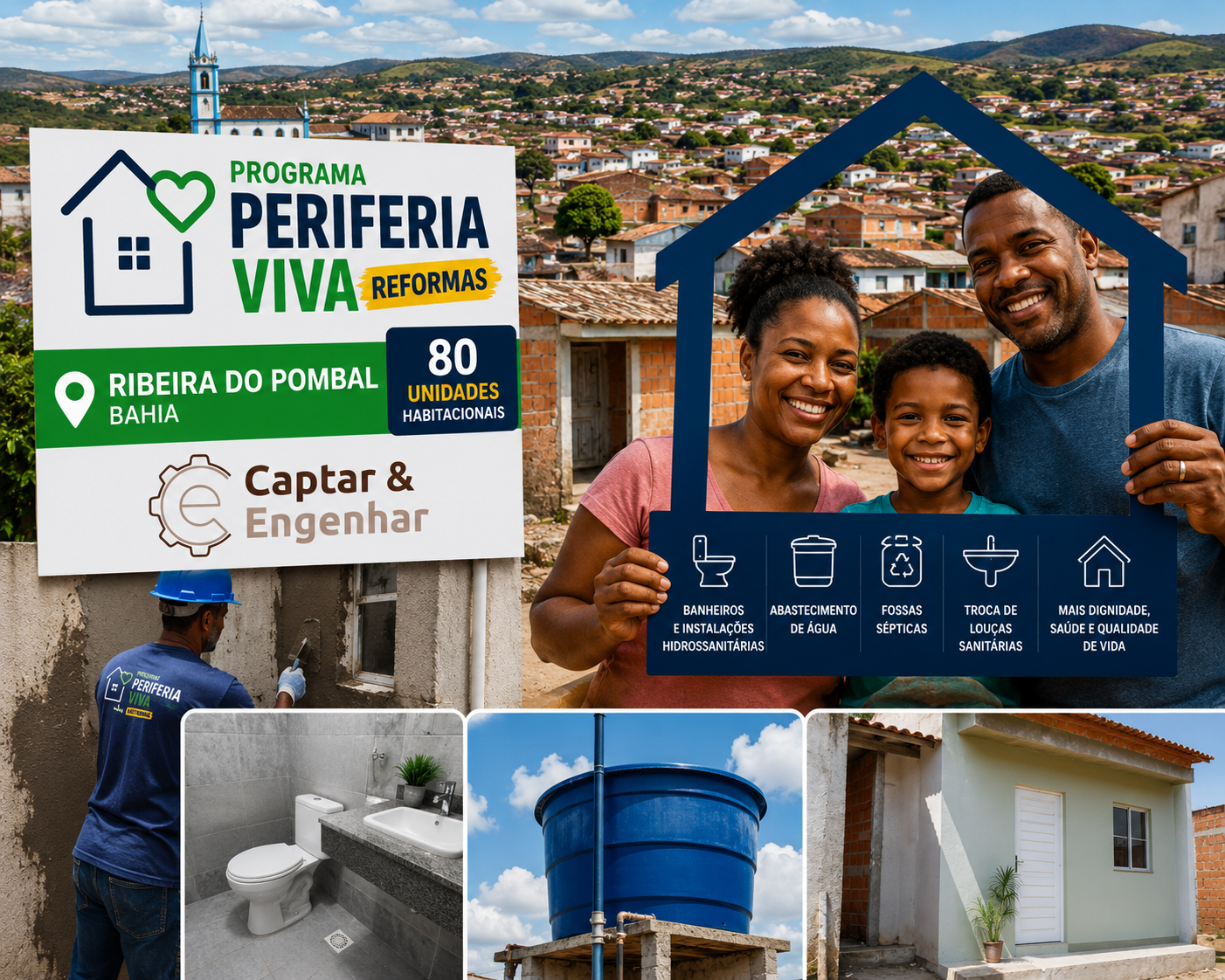 Ribeira do Pombal é contemplada com 80 melhorias habitacionais pelo Programa Periferia Viva